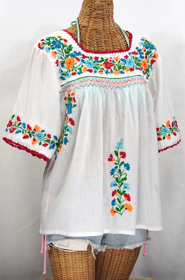 Mexican Blouses & Hand Embroidered Vintage-Style Peasant Tops | Siren
