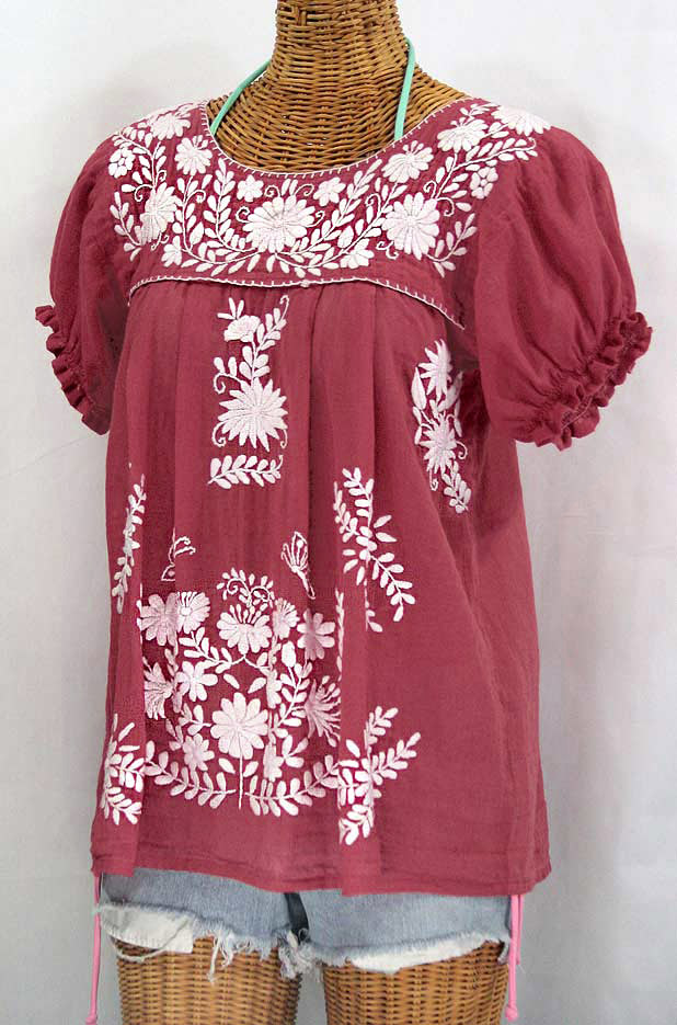burgundy mexican dress