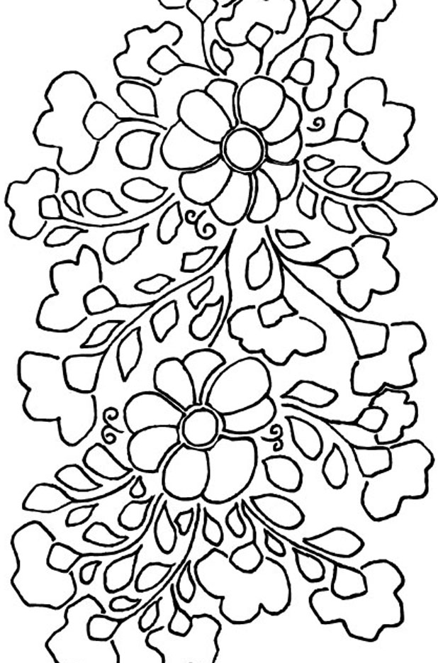 Siren Mexican Floral Embroidery Pattern - Detail 1