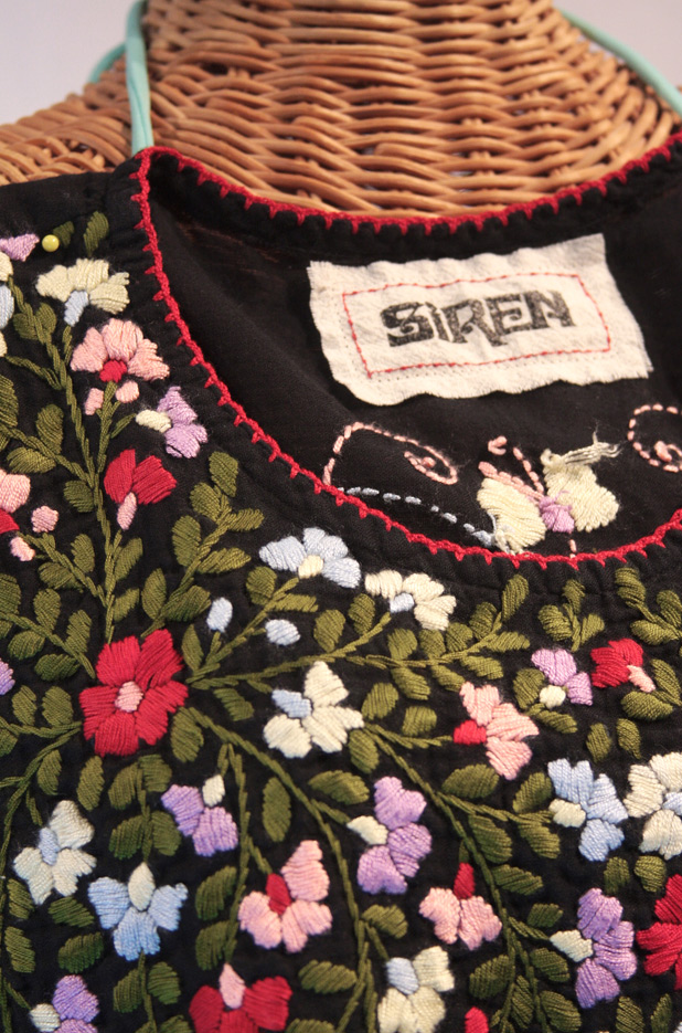 "La Pasea" Embroidered Mexican Style Peasant Top -Orange